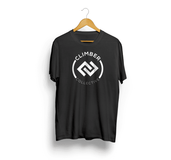 Collective Tee - White on Charcoal